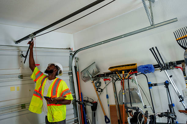 Professional Garage Door Panel Replacement technician working in Keyport, NJ